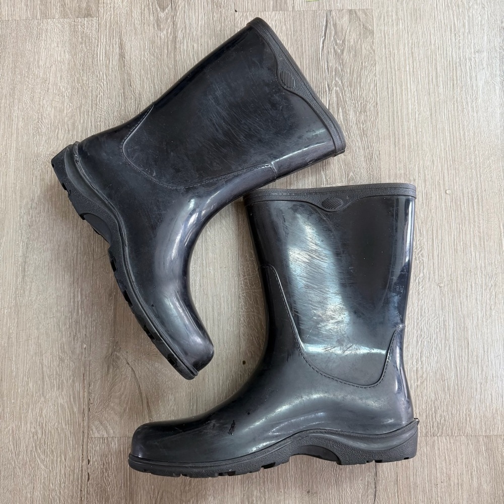 Sloggers Black Waterproof Rain Boots Women’s Size 8 Garden Farm Outdoor Shoes